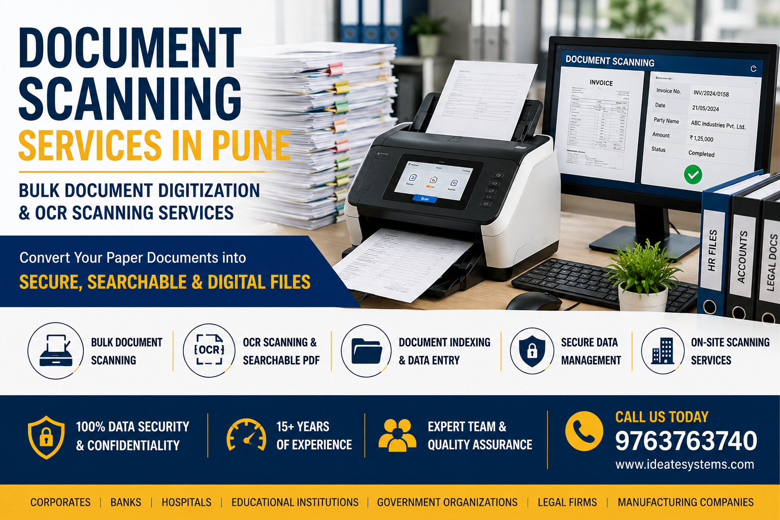 Document Scanning Services in Pune | Bulk Document Digitization Services